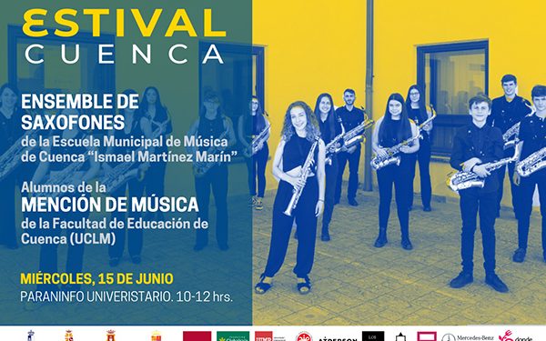 Arranca Estival Cuenca 22 con la propuesta didáctica del Ensemble de Saxos de la Escuela Municipal de Música de Cuenca