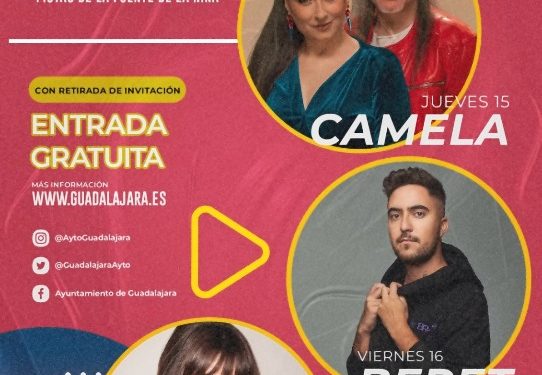 Rozalén, Beret y Camela forman el cartel de conciertos gratuitos para las Ferias y Fiestas de Guadalajara 2022