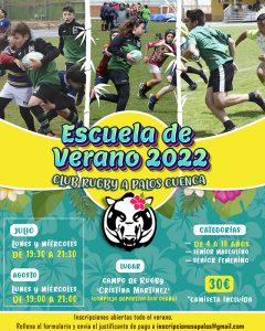 El club A Palos te propone pasar un verano de rugby