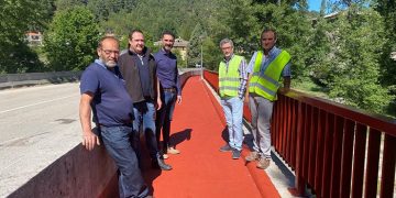 Acondicionada la pasarela peatonal de los puentes sobre los ríos Cuervo y Guadiela en la CM-210 a su paso por Puente de Vadillos