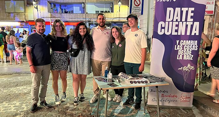 Juventudes Socialistas de Guadalajara pone en marcha su campaña ‘Punto Violeta date cuenta’ para fomentar unas fiestas “libres de machismos”