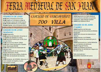 La asociación medieval Conca estará presente este sábado 25 en la «Feria Medieval de San Juan» del Castillo de Garcimuñoz