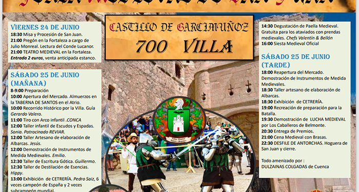 La asociación medieval Conca estará presente este sábado 25 en la Feria Medieval de San Juan del Castillo de Garcimuñoz