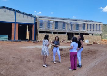La Diputación de Cuenca ya ha completado más de la mitad de la construcción del parque de bomberos de Cañete