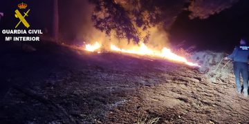 La Guardia Civil investiga a cuatro personas por un incendio forestal el pasado mes de abril en Olmedilla de Alarcón