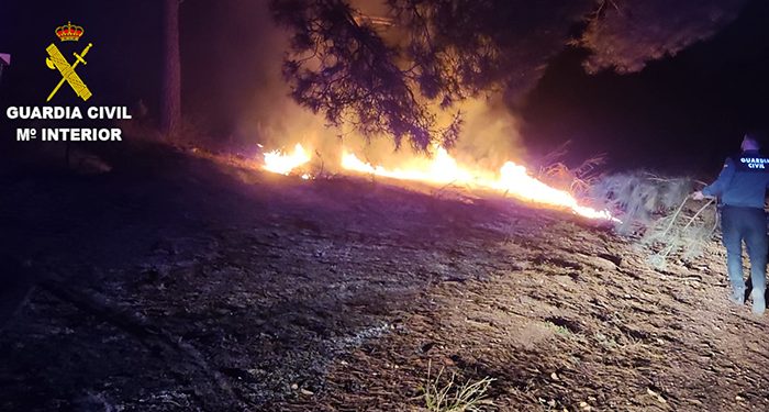 La Guardia Civil investiga a cuatro personas por un incendio forestal el pasado mes de abril en Olmedilla de Alarcón