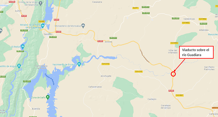 Mitma adjudica por un millón de euros las obras de rehabilitación del viaducto de la N-320 sobre el río Guadiela 1 Mitma adjudica por un millón de euros las obras de rehabilitación del viaducto de la N-320 sobre el río Guadiela