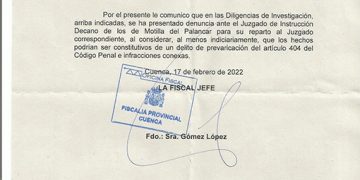 Unidas Podemos denuncia al alcalde de Quintanar del Rey por prevaricación