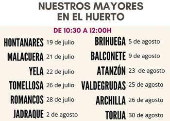 ACCEM realizará este verano “Huerteando”, la nueva actividad intergeneracional por el medio rural de Guadalajara