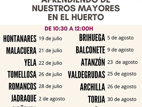 ACCEM realizará este verano “Huerteando”, la nueva actividad intergeneracional por el medio rural de Guadalajara