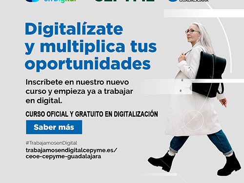 CEOE-Cepyme Guadalajara oferta de manera gratuita el curso “Digitalización aplicada al sector productivo” 1 CEOE-Cepyme Guadalajara oferta de manera gratuita el curso “Digitalización aplicada al sector productivo”