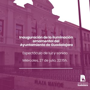 El Ayuntamiento de Guadalajara inaugura este miércoles el nuevo alumbrado ornamental de su fachada con un espectáculo de luces y sonido