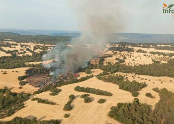 Fuego en la Ermita Virgen del Saz de Alhóndiga