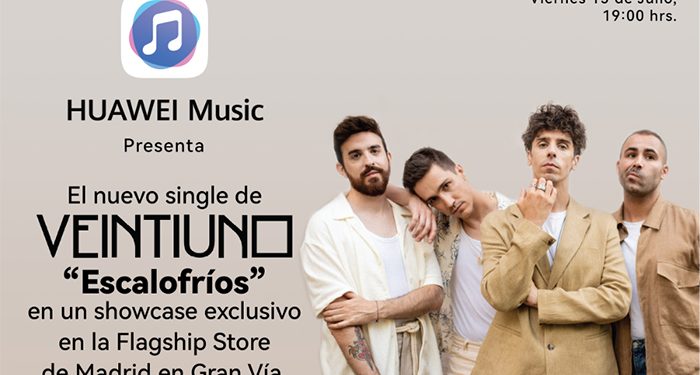 Huawei Music y Veintiuno ofrecen un concierto exclusivo en Madrid para presentar el nuevo single de la banda, “Escalofrios”