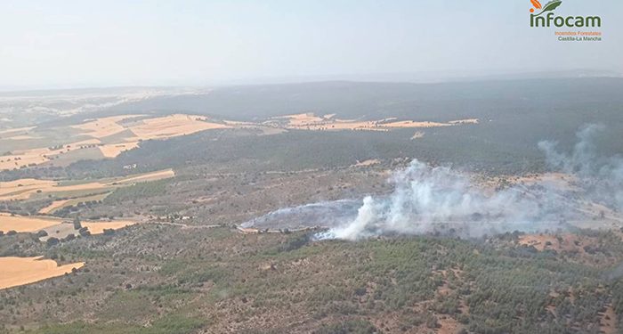 Incendio en Olmeda del Rey