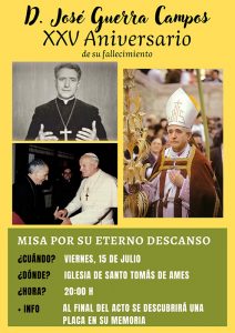 La iglesia de Santo Tomás de Amés recuerda a Guerra Campos en el 25 aniversario de su fallecimiento