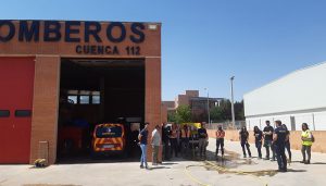 Los bomberos de la Diputación de Cuenca se forman para actuar ante incendios en parques eólicos