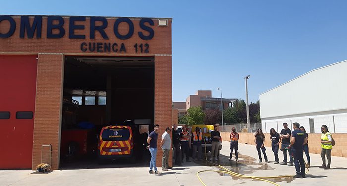Los bomberos de la Diputación de Cuenca se forman para actuar ante incendios en parques eólicos