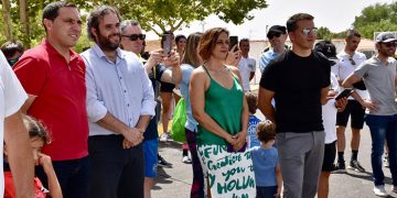 Martínez Chana asiste a la inauguración de la nueva pista de ciclismo de Mota del Cuervo en honor a los hermanos Herrada