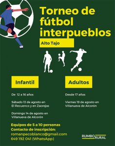 RumboRural organiza un torneo de fútbol intermunicipal del Alto Tajo