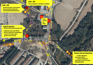 Cambios de tráfico en el entorno del puente árabe de Guadalajara por el desarrollo urbanístico del sector SUE 30 y la construcción de la rotonda que conectará los dos puentes