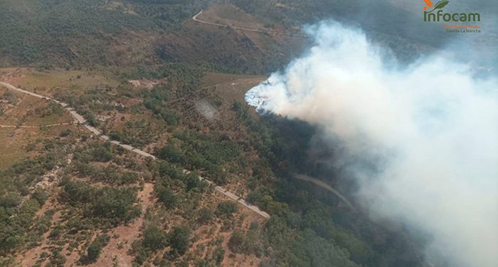 Fuego en Valverde de los Arroyos