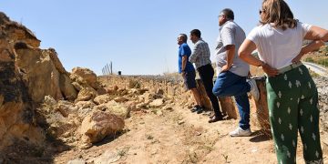 La Diputación de Cuenca ayudará al Ayuntamiento de Cañaveras en la retirada de un desprendimiento de rocas