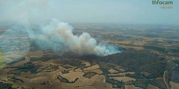 Extinguido el incendio en San Lorenzo de la Parrilla