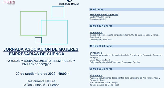 AMEP celebra este jueves una jornada sobre ayudas y subvenciones para empresas y emprendedoras 1 AMEP celebra este jueves una jornada sobre ayudas y subvenciones para empresas y emprendedoras