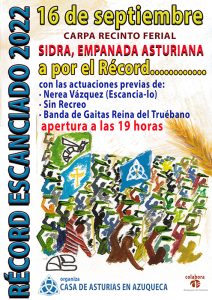 Azuqueca intentará este viernes batir el récord de escanciado simultáneo de sidra fuera de Asturas