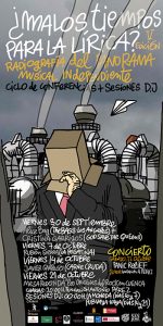 El próximo 30 de septiembre arranca en Cuenca la V edición del ciclo “Malos Tiempos para la Lírica Radiografía del panorama musical independiente”