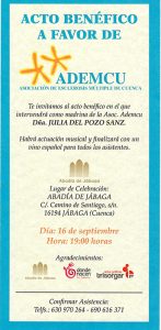 La Asociación de Esclerosis Múltiple de Cuenca organiza un acto benéfico para recaudar fodos
