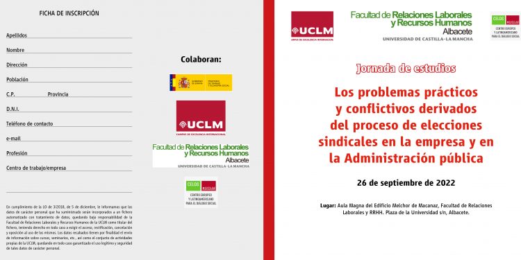 La UCLM analizará el proceso de elecciones sindicales en la empresa y en las administraciones públicas