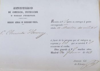 Las Escuelas de siglos pasados, documento del mes en el Archivo Histórico de Cuenca