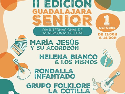 María Jesús y su acordeón estará este sábado en Guadalajara para celebrar el Día Internacional de las Personas con Edad