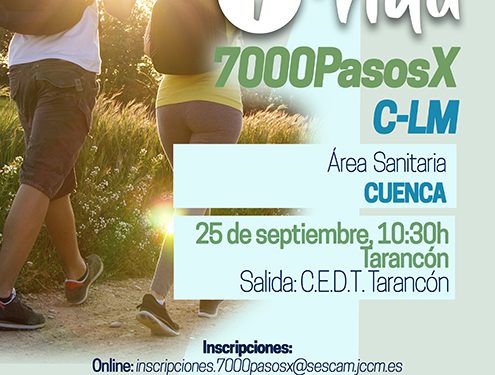 Tarancón acogerá el 25 de septiembre la marcha gratuita ´7.000 pasos X Castilla-La Mancha´ con el objetivo de fomentar “un estilo de vida saludable”