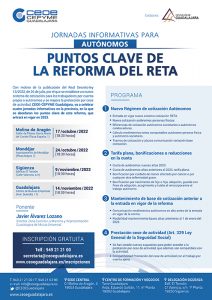 CEOE-Cepyme Guadalajara organiza cuatro jornadas informativas dirigidas a autónomos sobre la reforma del reta