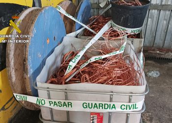 La Guardia Civil desarticula una organización criminal por el robo de más de 15 toneladas de cable de cobre: el epicentro estaba en Cuenca