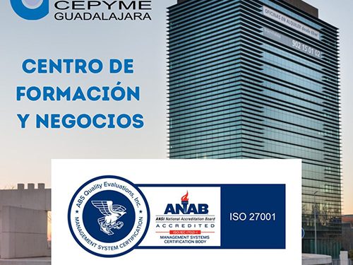 El Departamento de Formación de CEOE-Cepyme Guadalajara obtiene la certificación ISOIEC 27001 en seguridad de la información