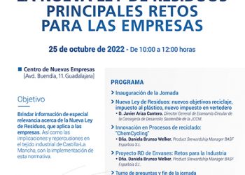 El Departamento de Medio Ambiente de CEOE-Cepyme Guadalajara celebrará una jornada basada en la nueva ley de residuos 3 El Departamento de Medio Ambiente de CEOE-Cepyme Guadalajara celebrará una jornada basada en la nueva ley de residuos