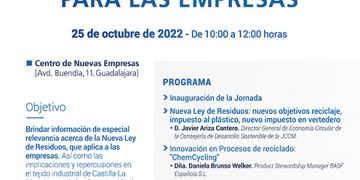 El Departamento de Medio Ambiente de CEOE-Cepyme Guadalajara celebrará una jornada basada en la nueva ley de residuos