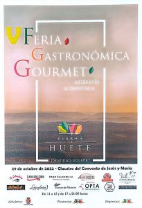 El sábado 29 de octubre Huete celebra la V Feria Gastronómica Gourmet Tierra de Huete