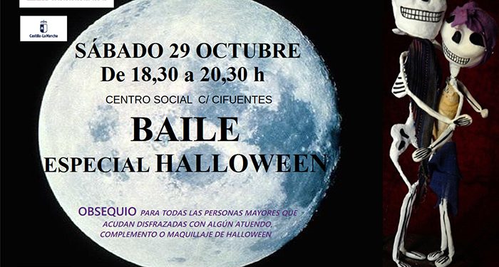 Este sábado, baile especial Halloween en el centro social de la calle Cifuentes y premio para las personas mayores con disfraz
