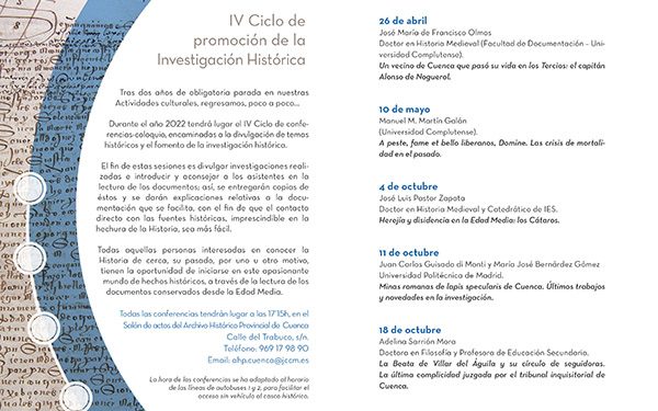 La beata de Villar del Águila y su círculo de seguidoras, próxima conferencia en el Archivo Histórico de Cuenca 1 La beata de Villar del Águila y su círculo de seguidoras, próxima conferencia en el Archivo Histórico de Cuenca