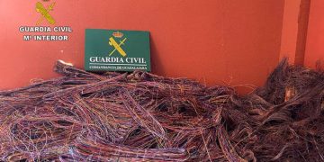 La Guardia Civil detiene a cuatro personas por robar cable de cobre en diferentes localidades de Guadalajara