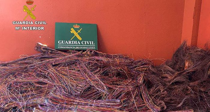 La Guardia Civil detiene a cuatro personas por robar cable de cobre en diferentes localidades de Guadalajara 1 La Guardia Civil detiene a cuatro personas por robar cable de cobre en diferentes localidades de Guadalajara