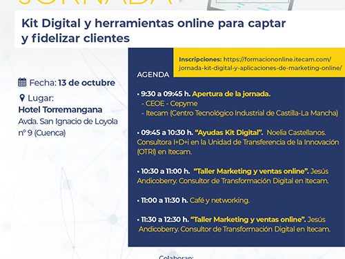 La OAP Itecam celebrará una jornada para mejorar las oportunidades de la pyme en la era digital en colaboración con CEOE-Cepyme Cuenca