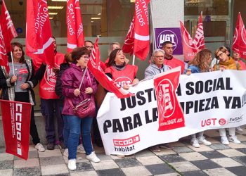 Las trabajadoras del sector de Limpieza de la provincia de Cuenca piden ante la patronal “justicia social” para el sector