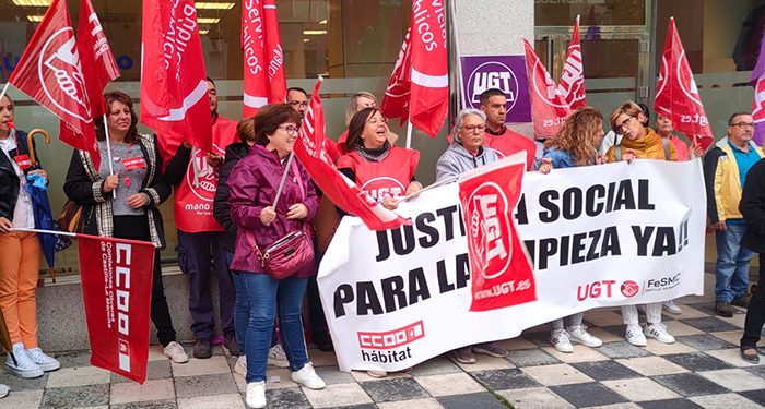 Las trabajadoras del sector de Limpieza de la provincia de Cuenca piden ante la patronal “justicia social” para el sector