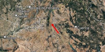 Una gran bola de fuego sobrevuela la provincia de Cuenca desde Palomares del Campo para finalizar en Huete